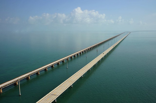 long bridge over water