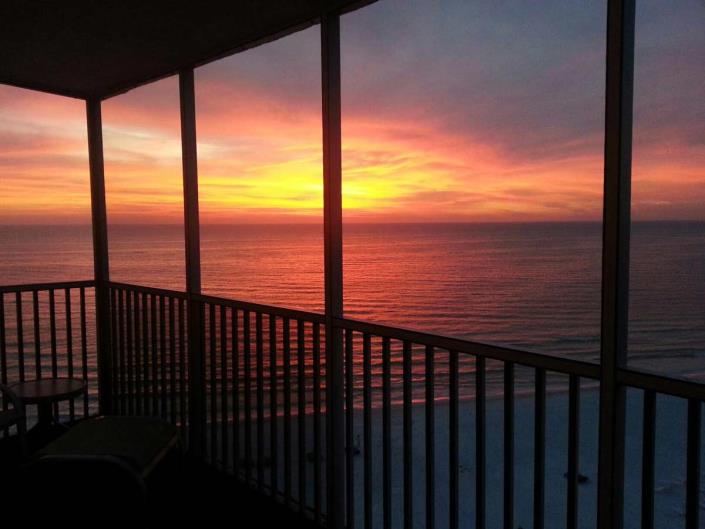 Sunset view from 2 bedroom vacation condo 
